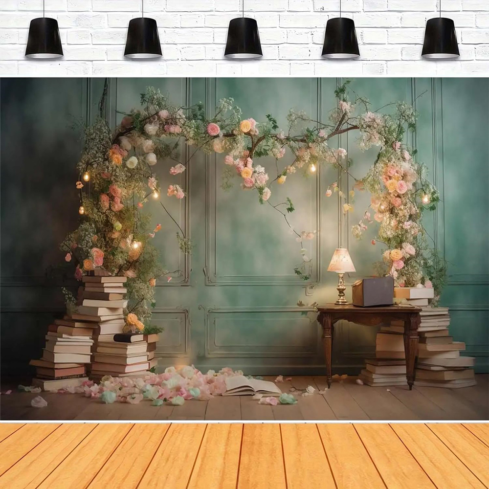 Lighting In Photography Book - Floral Fine Books Arts Photography Backdrop