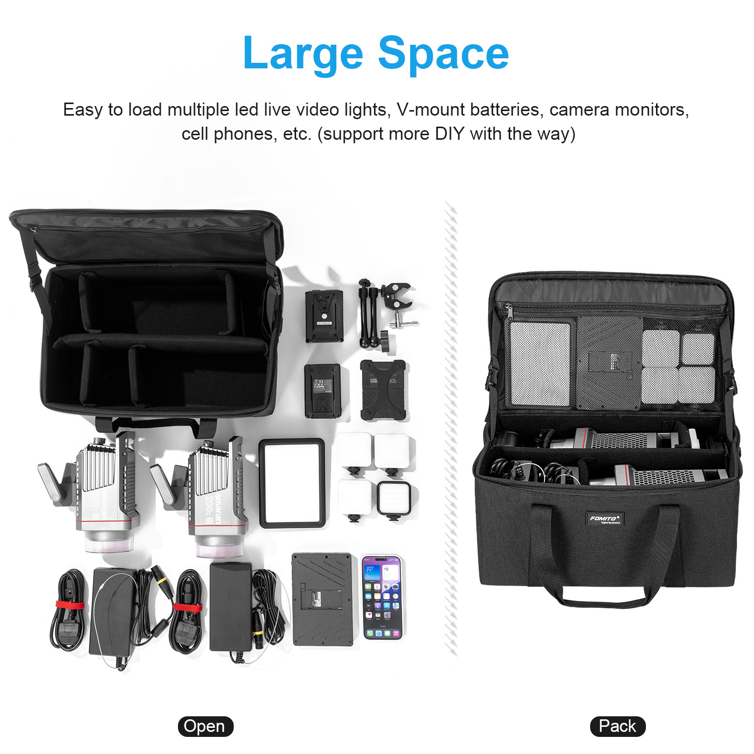 FOMITO Camera Bag Crossbody Sh – Photography Lighting Bag recenzja i cena