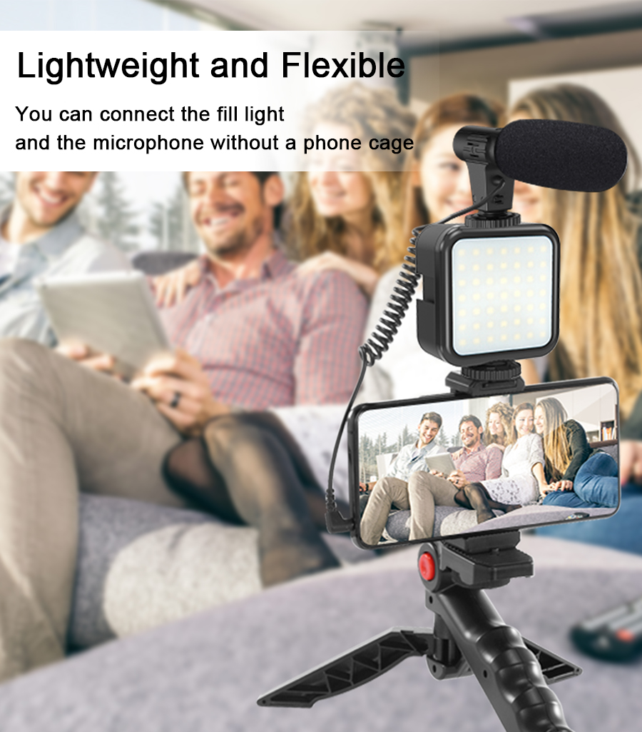 Smartphone Vlogging Kit Video  – Photography Lighting Ring recenzja i cena
