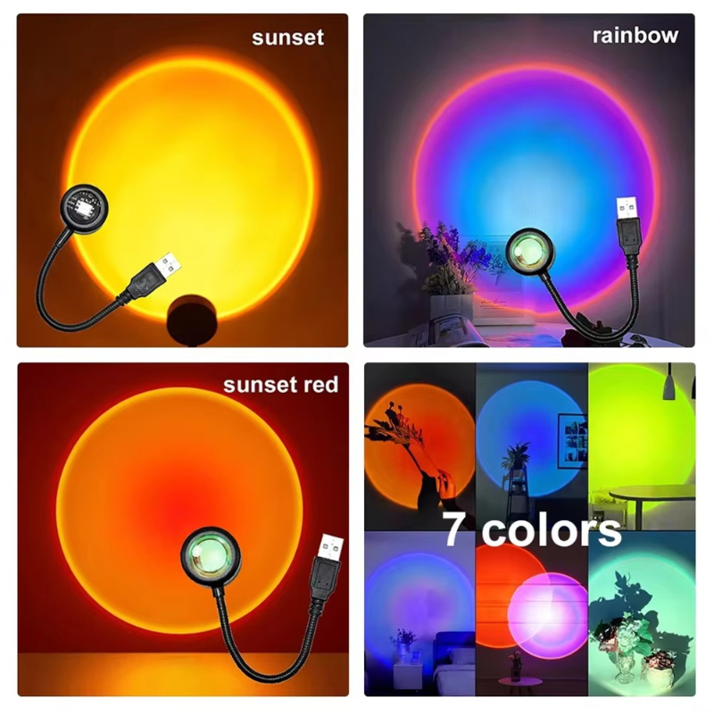 1-4pcs Sunset Lamp LED Rainbow – Photography Lighting Home recenzja i cena
