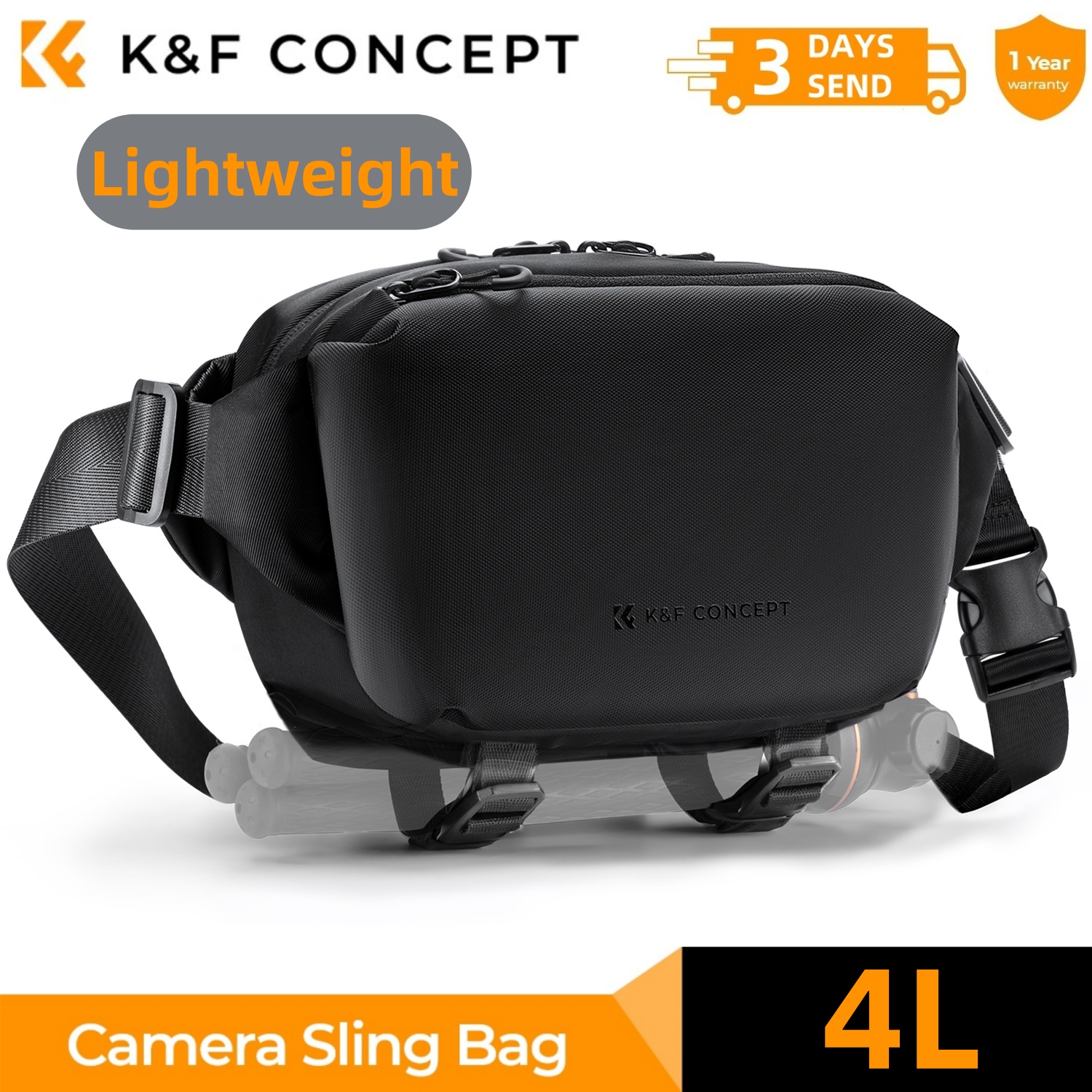 K&F CONCEPT 4L Camera Sling Ba – Photography Lighting Bag recenzja i cena