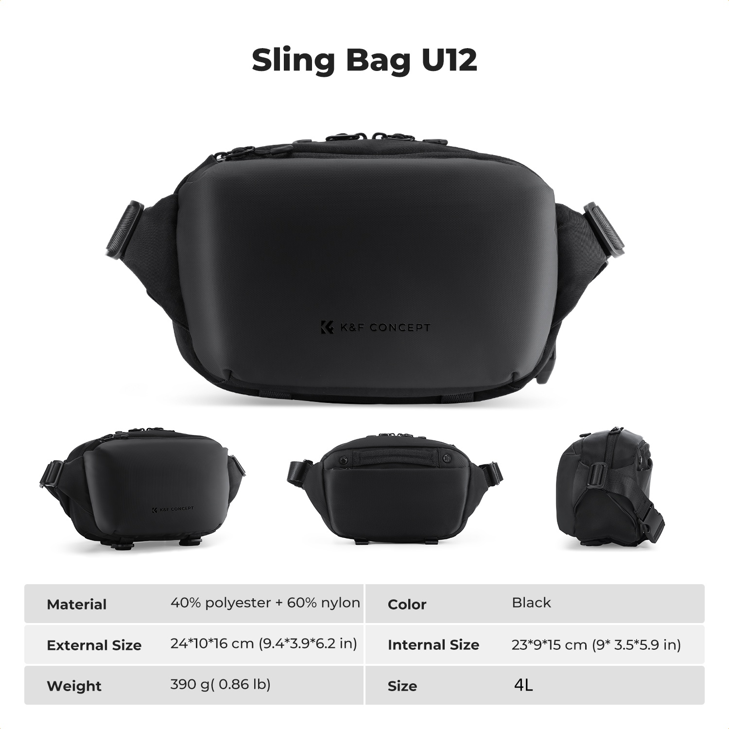K&F CONCEPT 4L Camera Sling Ba – Photography Lighting Bag recenzja i cena