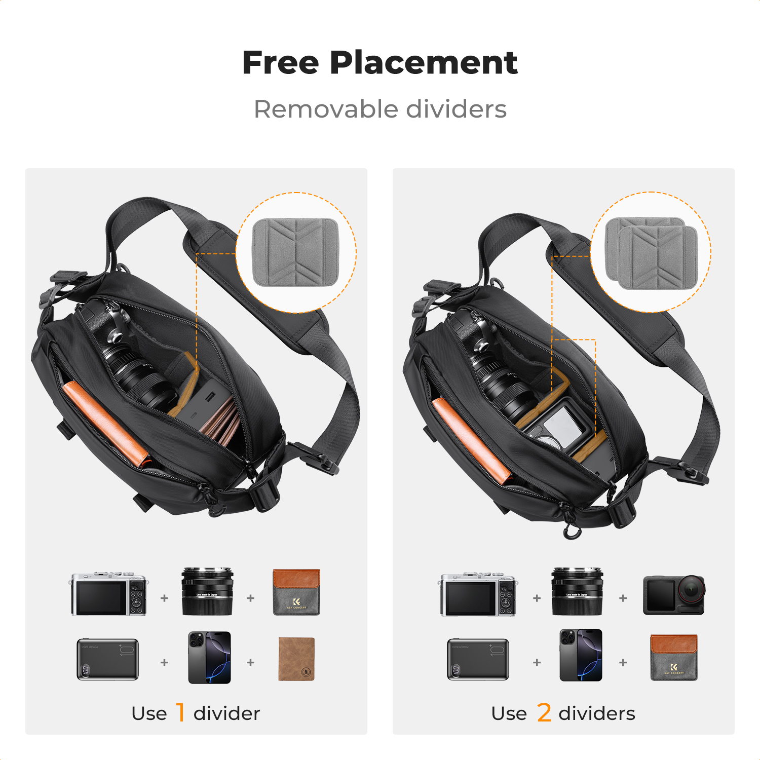 K&F CONCEPT 4L Camera Sling Ba – Photography Lighting Bag recenzja i cena
