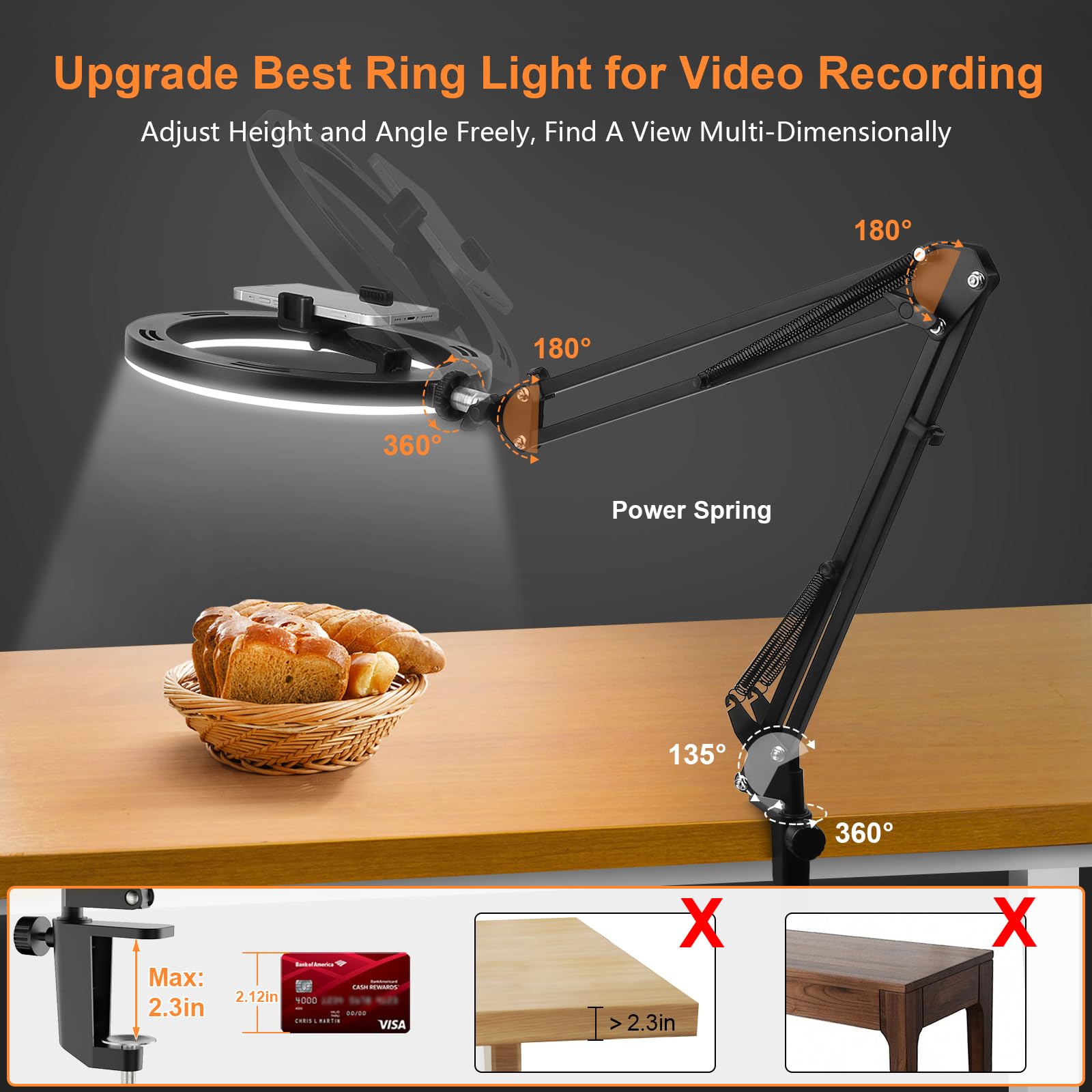 Nice Overhead Tripod With Ring – Photography Lighting Ring recenzja i cena