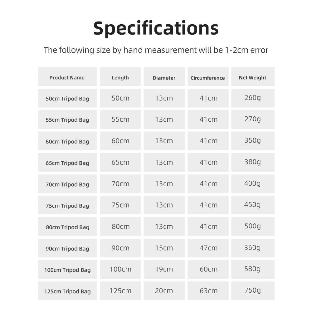 55/60/65/70/75/80/100/125cm Pa – Photography Lighting Bag recenzja i cena