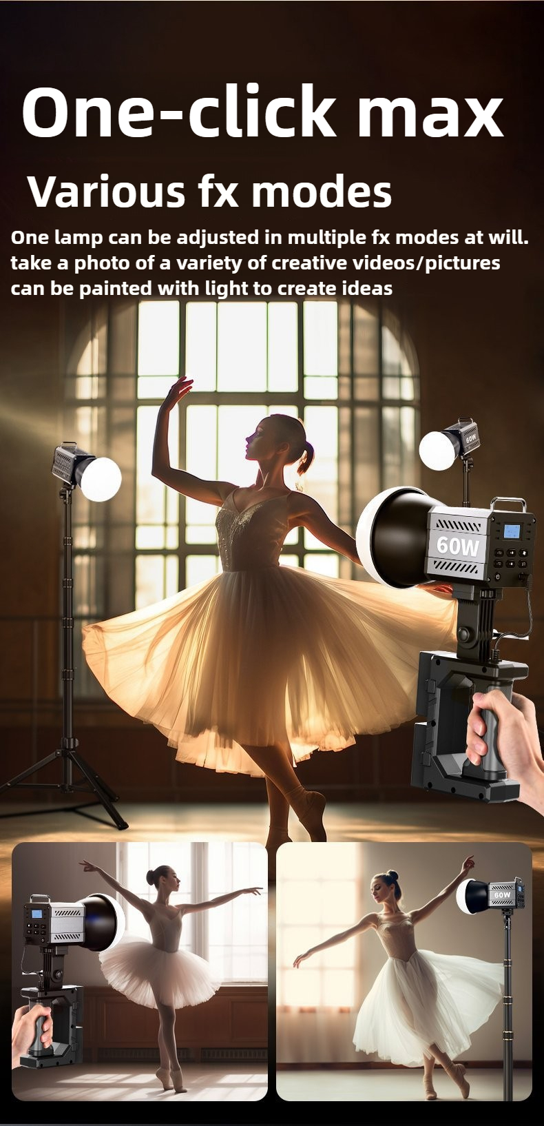 60W Tri-Color Video Light 2700 – Photography Lighting Home recenzja i cena