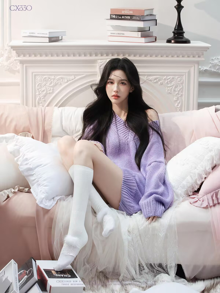 Autumn Winter Purple Sweater O – Photography Lighting Home recenzja i cena